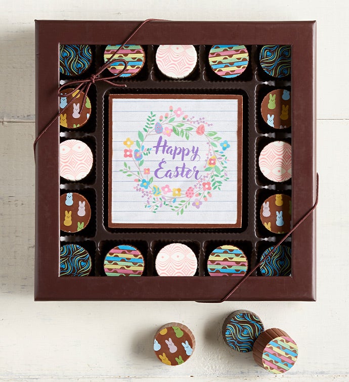 Fleur de Chocolate® Happy Easter Bar & Truffles,17pc